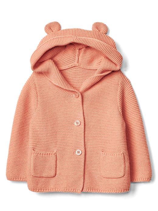 Gap Bear Sweater Hoodie - Orange Heather