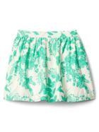 Gap Print Flippy Skirt - Deco Green