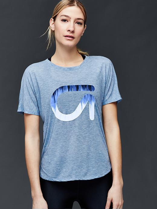 Gap Women Gapfit Breathe Air Logo Tee - Cornflower