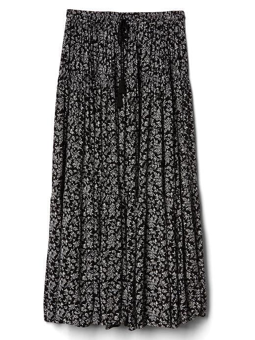 Gap Women Tiered Maxi Skirt - Black & White Print