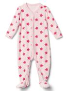 Gap Starry Velour Footed One Piece - Cherry Blossom