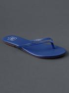 Gap Women Leather Flip Flops - Blue Allure