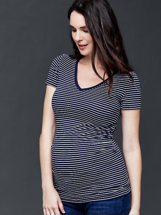 Gap Pure Body Short Sleeve V Neck Tee - Dark Night
