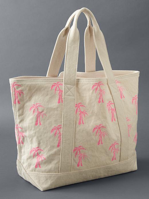 Gap Women Medium Utility Tote - Palm Tree Pink