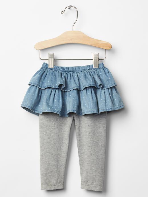Gap Chambray Crawler Skirt Leggings - Gray