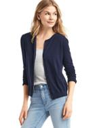 Gap Women Pointelle Trim Cardigan - Dark Night