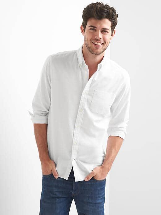 Gap Men Oxford Standard Fit Shirt - White