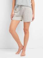 Gap Women Modal Drawstring Sleep Shorts - Preppy Stripe Pink