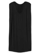 Gap Women Drapey Sleeveless Scoop Neck Dress - True Black