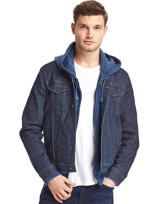 Gap Men Technical Icon Denim Jacket - Rigid Denim