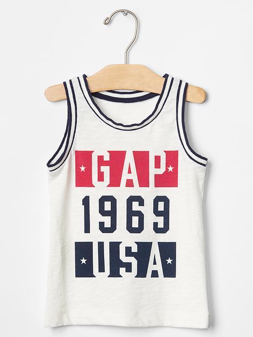 Gap Americana Graphic Tank - New Off White
