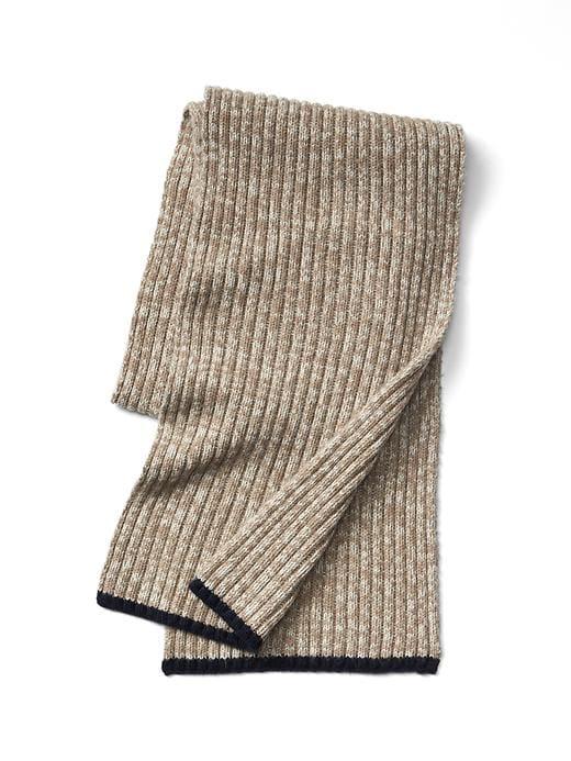Gap Men Marl Ribbed Scarf - Camel