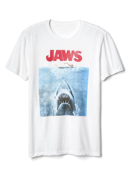 Gap Men Jaws Graphic Crewneck Tee - White