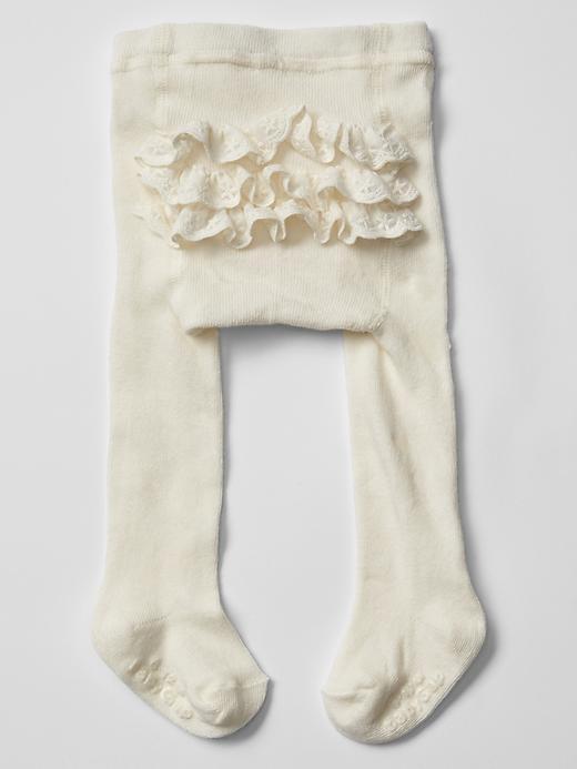 Gap Ruffle Tights - Ivory Frost