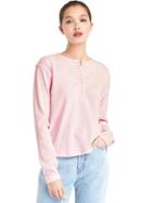 Gap Women The Archive Re Issue 10 Button Tee - New Babe Pink
