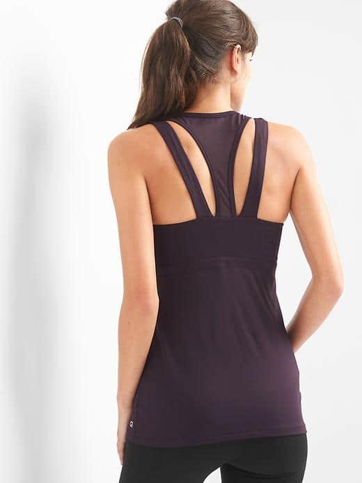 Gap Women Medium Impact Double Layer Shelf Tank - New Vineyard