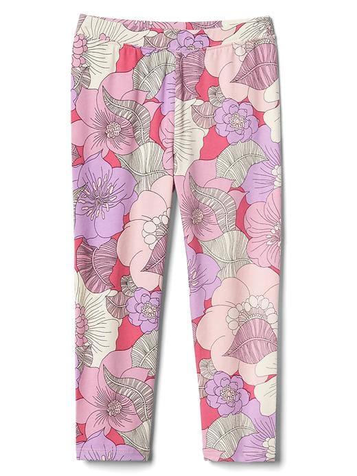 Gap Print Stretch Jersey Capris - Pink Floral