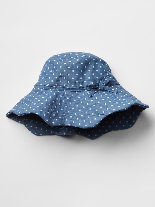 Gap Scallop Trim Sun Hat - Denim