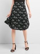 Gap Women Floral Circle Skirt - Black Floral