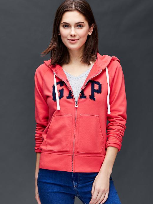 Gap Classic Logo Zip Hoodie - Rose Bush