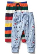 Gap Bright Stripes Knit Pants 2 Pairs - Multi