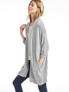 Gap Women Three Quarter Sleeve Cocoon Cardigan - Heather Grey