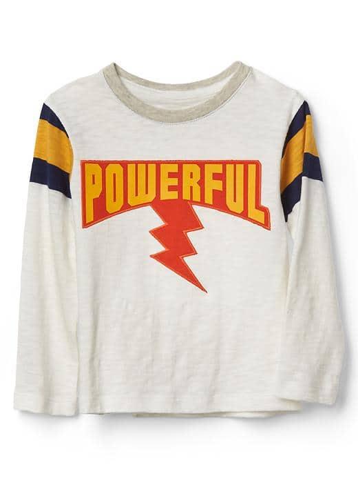 Gap Graphic Slub Football Tee - Chalk