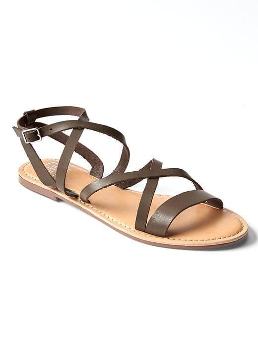 Gap Women Cross Strap Sandals - Java Brown