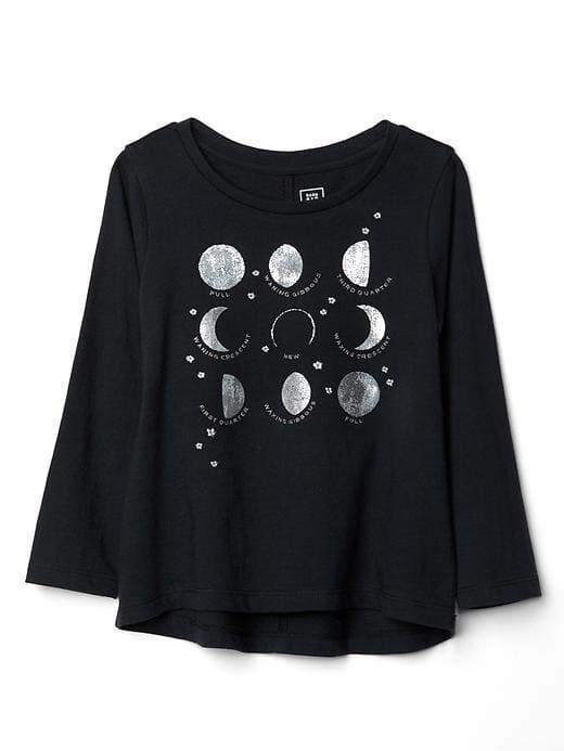 Gap Moon Phase Hi Lo Tee - Midnight Fog