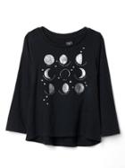 Gap Moon Phase Hi Lo Tee - Midnight Fog