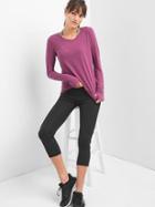 Gap Gapfit Breathe Long Sleeve Tee - Exotic Fuchsia
