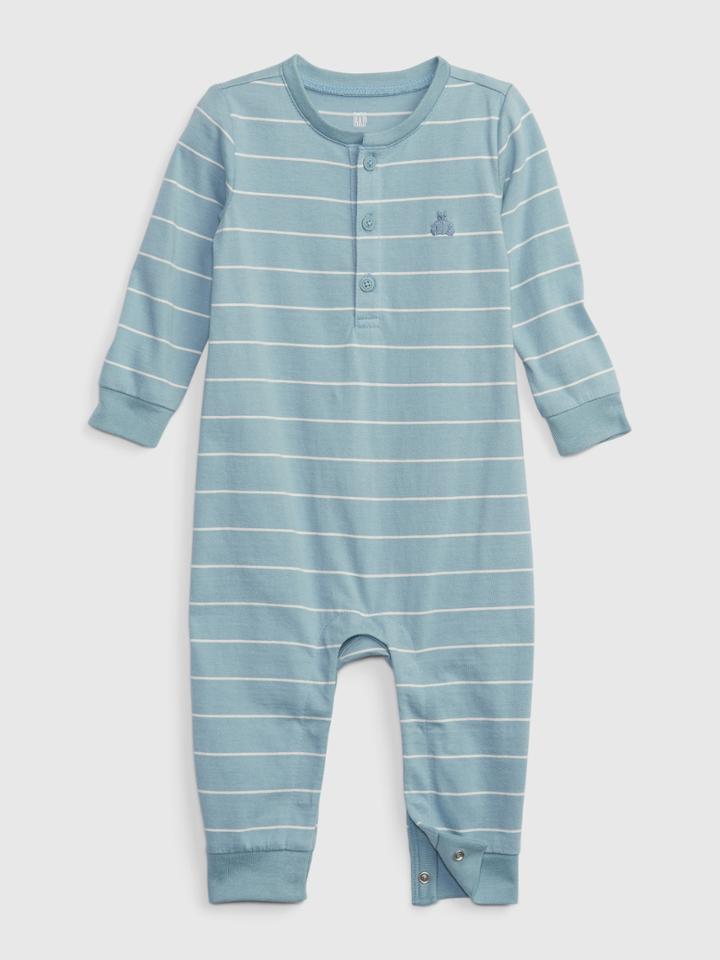 Baby 100% Organic Cotton Henley One-piece