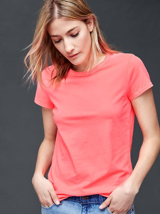 Gap Vintage Wash Crewneck Tee - Sassy Pink