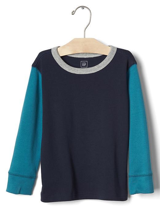 Gap Long Sleeve Colorblock Tee - True Indigo