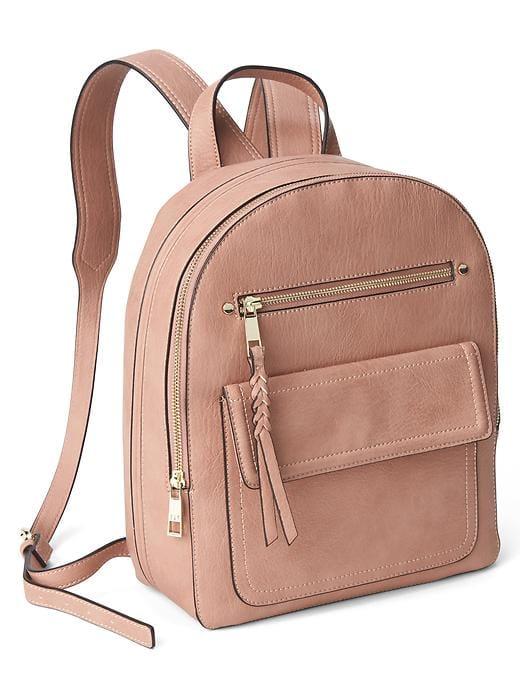 Gap Women Leather Dome Backpack - Dusty Rose Pink