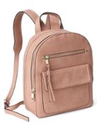 Gap Women Leather Dome Backpack - Dusty Rose Pink