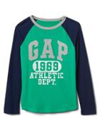 Gap Women Logo Graphic Baseball Tee - Parrot Green