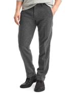 Gap Men Straight Herringbone Khaki Pants - Charcoal Gray