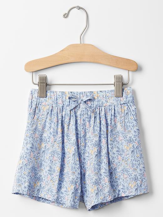 Gap Floral Pull On Culotte Shorts - Blue Floral