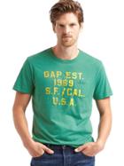 Gap Men Logo Pocket Crew Tee - Palisade Green