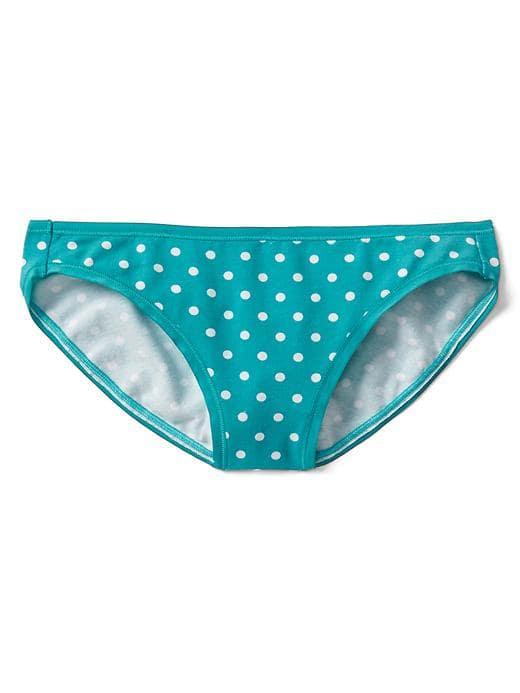 Gap Women Stretch Cotton Low Rise Bikini - Spring Dot New Bright Sea