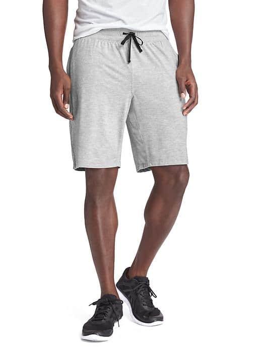 Gap Men Brushed Jersey Shorts - Light Heather Gray