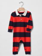 Gap Collar Stripe Sweater One Piece - Orange Pop