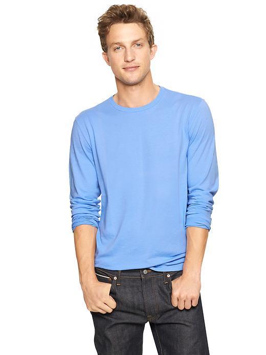 Gap Essential Long Sleeve Crewneck T - Rain