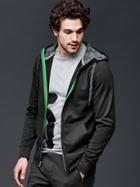 Gap Men Fit Full Zip Hoodie - True Black