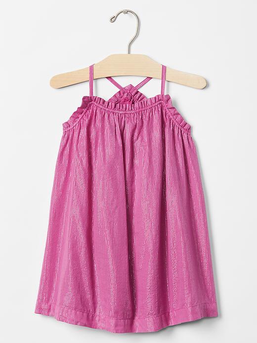 Gap Shimmer Stripe Spaghetti Dress - Budding Lilac