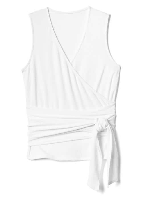 Gap Women Softspun Wrap Tank - White