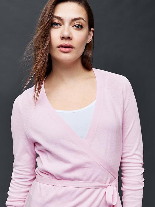 Gap Women Ballet Wrap Cardigan - Light Peony