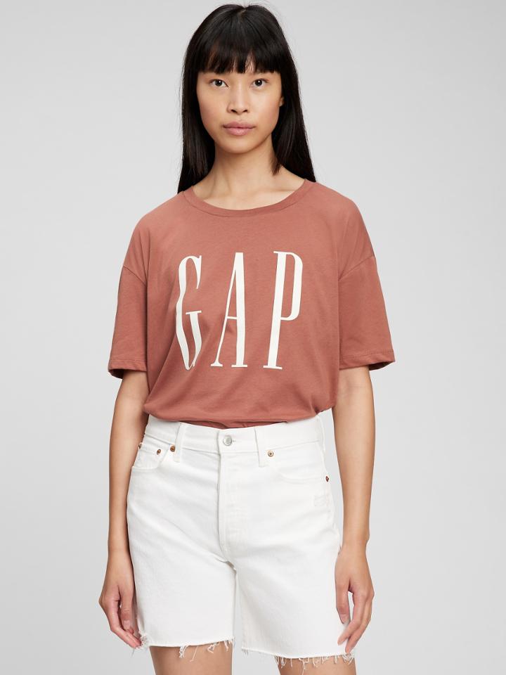 100% Organic Cotton Gap Logo Boyfriend T-shirt