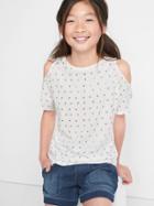 Gap Floral Cold Shoulder Tee - New Off White